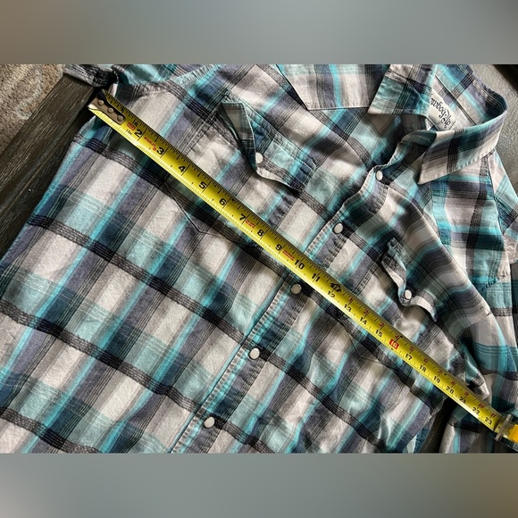 COWBOY UP MENS WESTERN PLAID SNAP SHIRT SZL - Picture 7 of 7